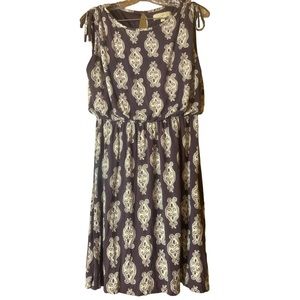 LOFT Sleeveless Printed Above Knee Dress - Size Medium